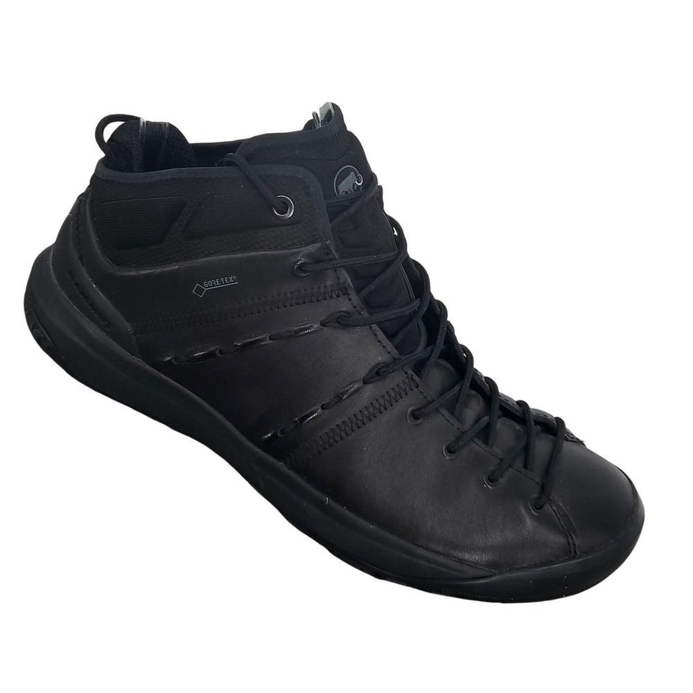 Mammut Hueco Advanced Mid GTX Women Black Leather Hiking Shoes 3020-06100 US 8.5